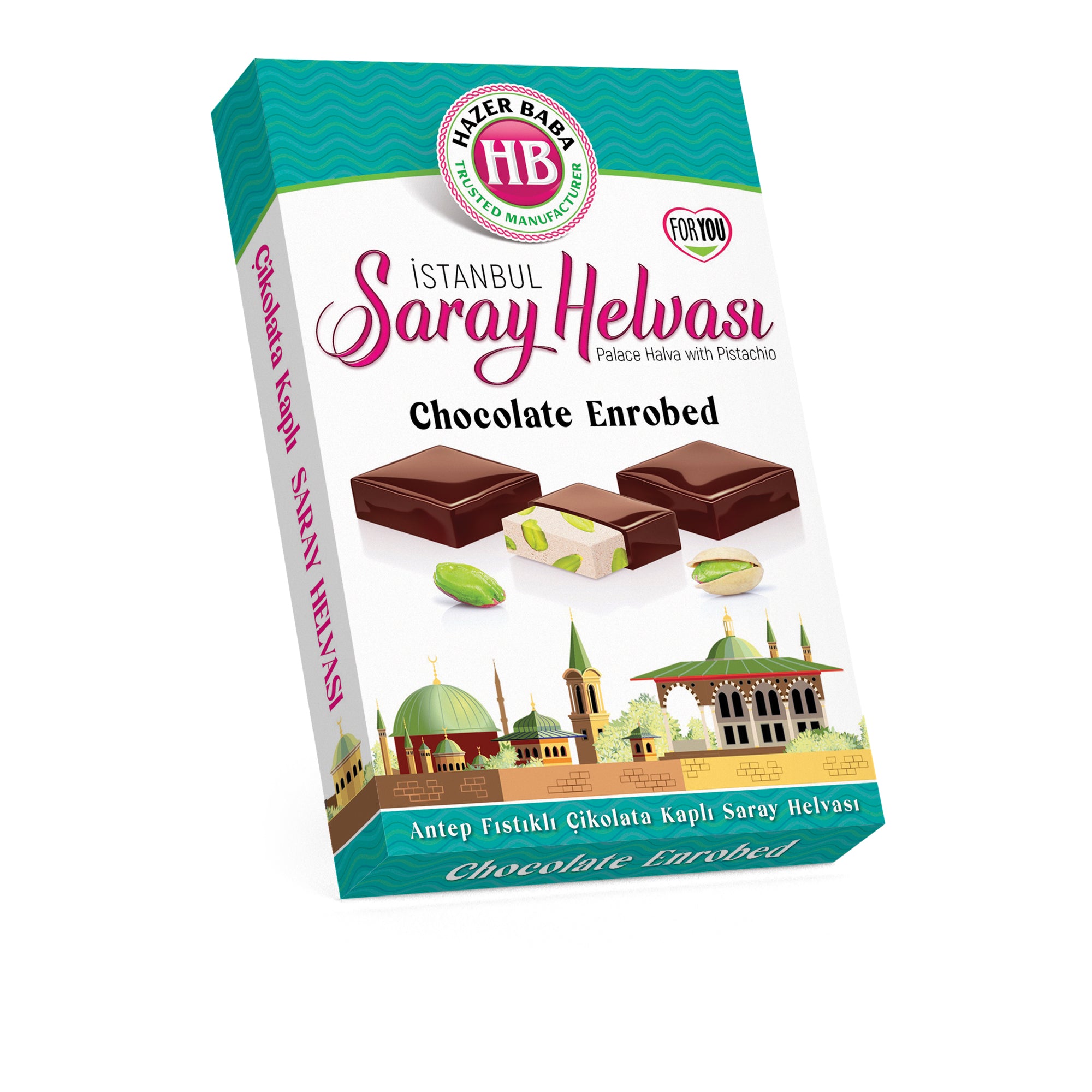 Chocolate Enrobed Saray Halva Pistachio 240g