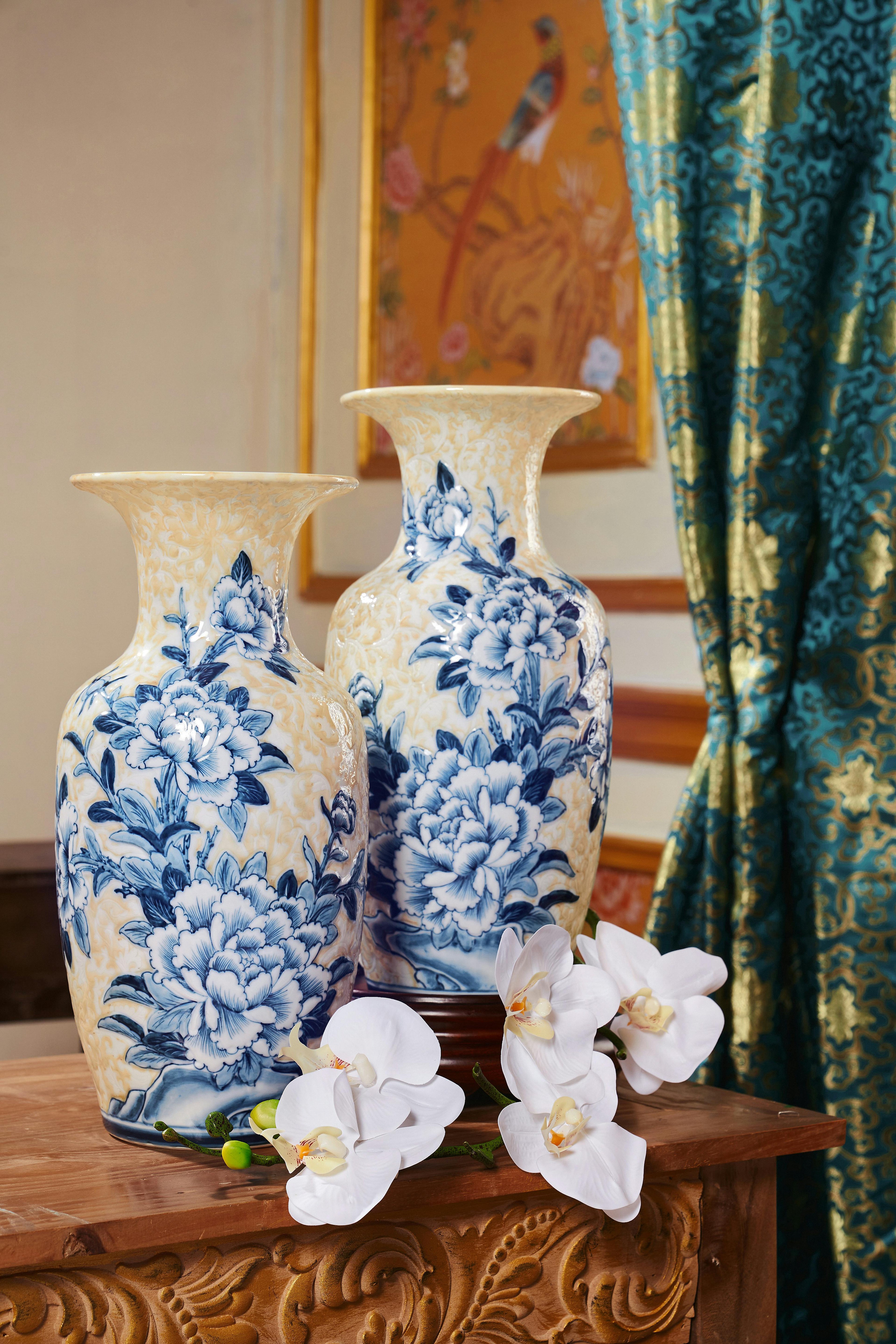 Peony Porcelain Vase